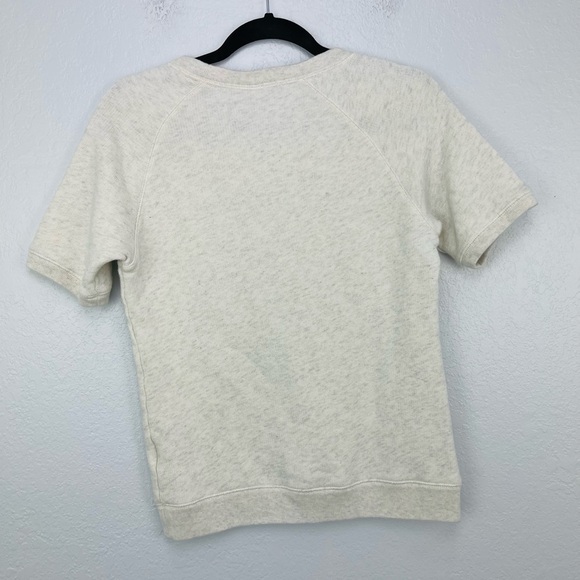 Nike Y2K Cream Colorful Nike Logo Short Sleeve Sweater Top - Picture 5 of 6